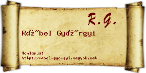 Rábel Györgyi névjegykártya