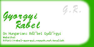 gyorgyi rabel business card